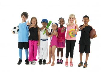 Portrait of diverse sport kids